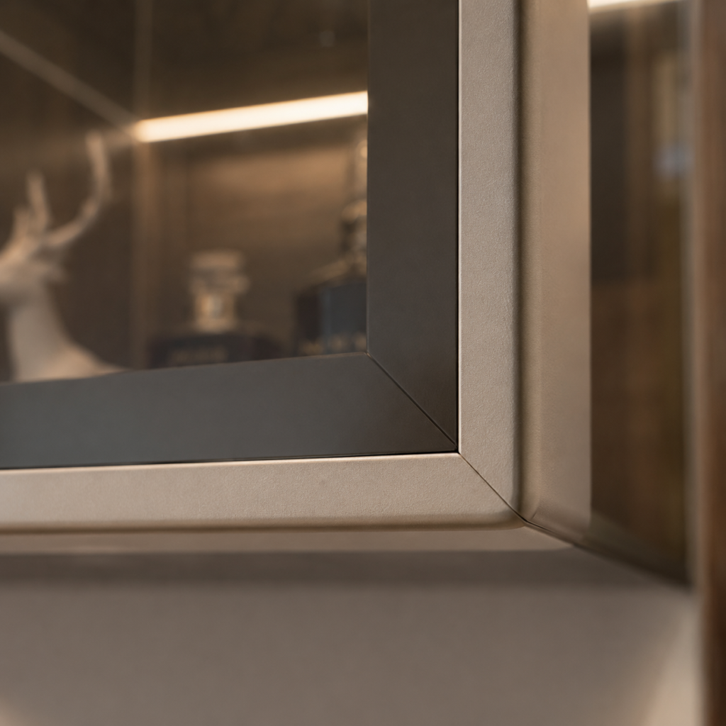 20 Series Vertical Recessed Pull Full-Frame Minimalist Glass Door