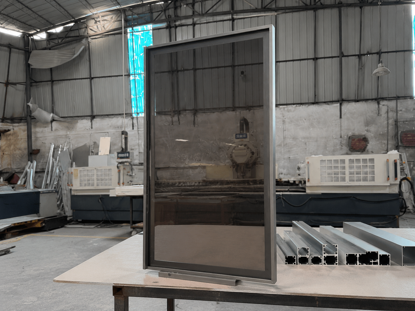 20 Series Full-Frame Minimalist Glass Door with Solid Full-Length Handle